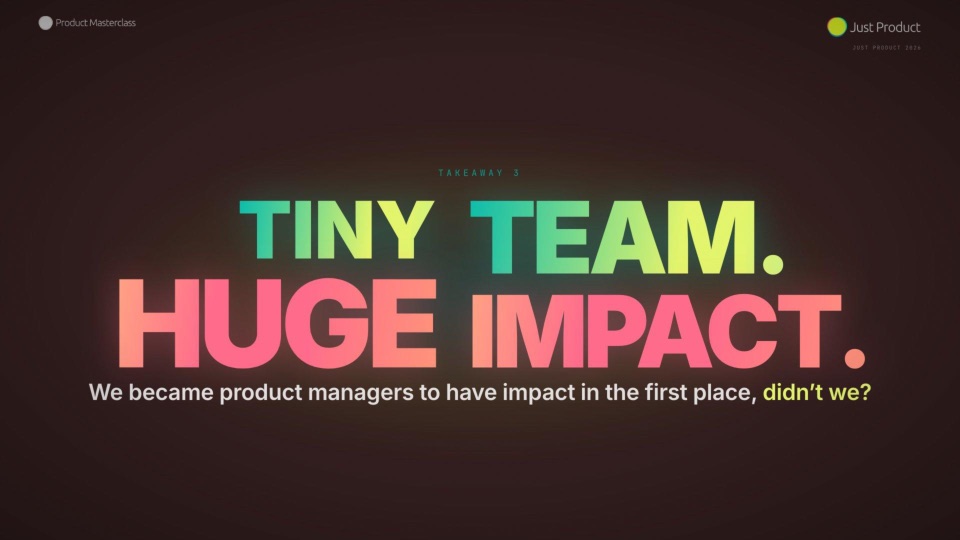 Slide: tiny team, huge impact