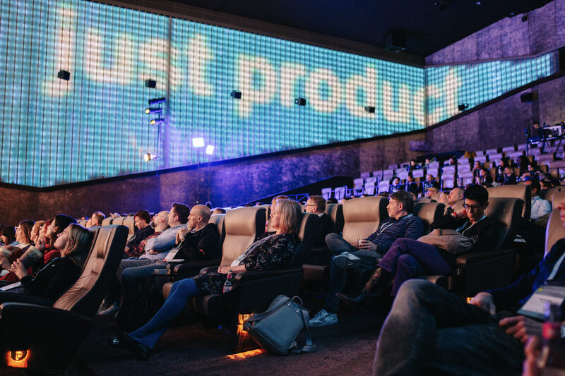 The audience on the main stage during Just Product 2025