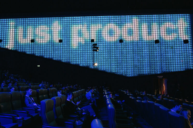 The main stage at the Astor Film Lounge in the ARRI Cinema